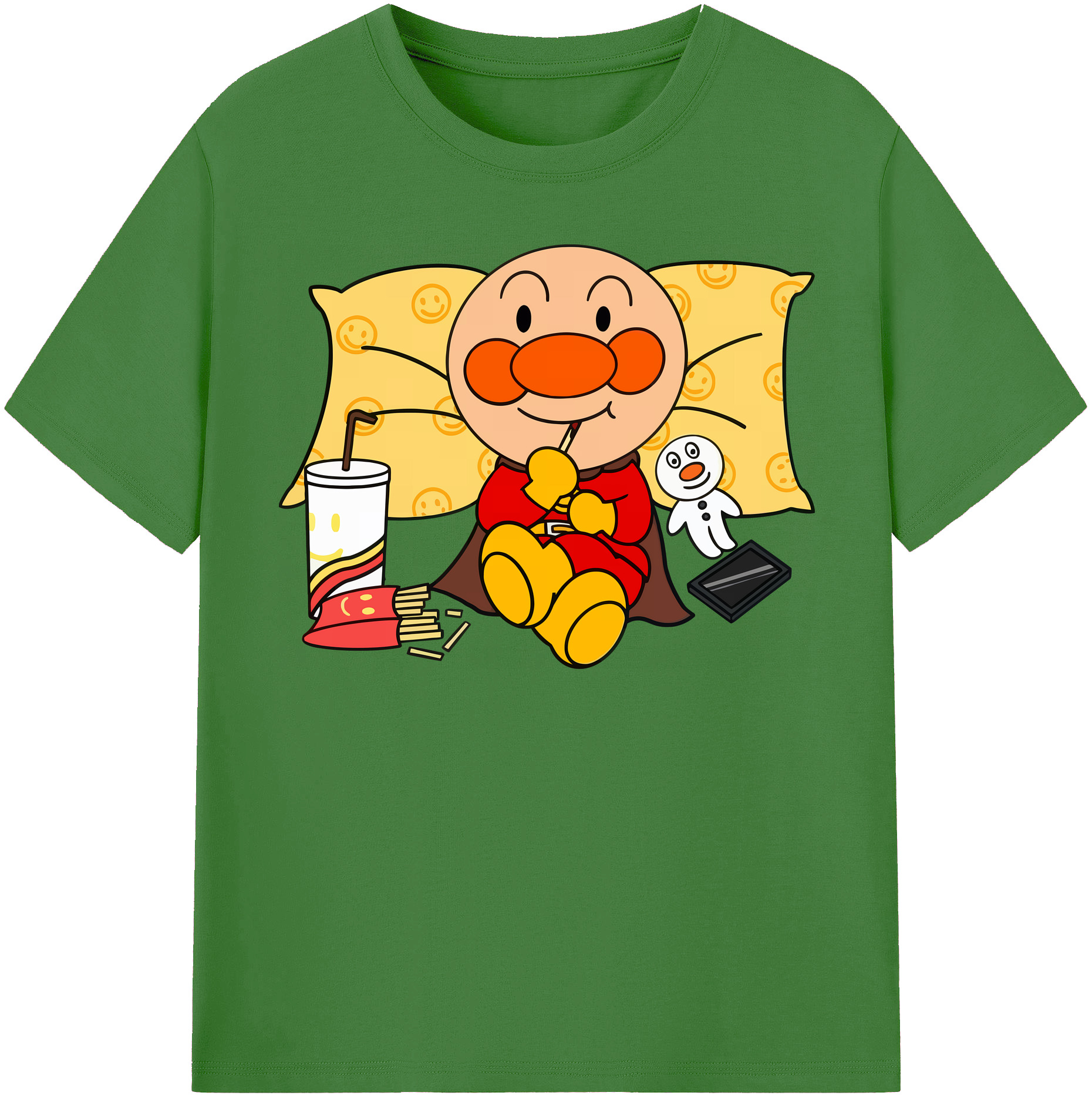 （画像用） アンパンマン Anpanman レディースカジュアルプリントTシャツ（綿100％）